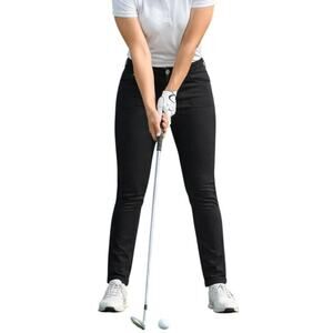Nike Dri-Fit Women's 8 Golf Pants Black Stretch Denim